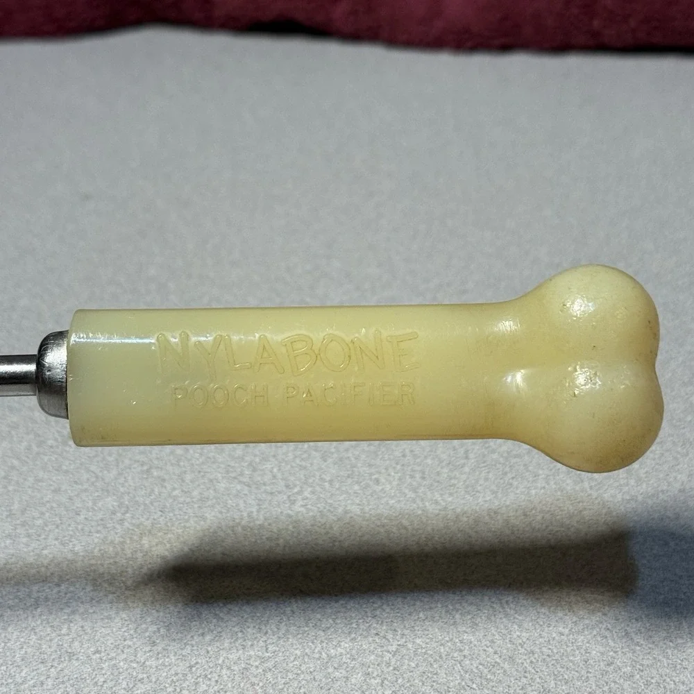 Englishtown slotted Stainless Steel serving spoon Nylabone pooch Pacifier Handle